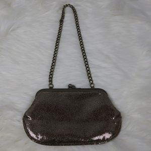 Elegant Silver Chain Clutch